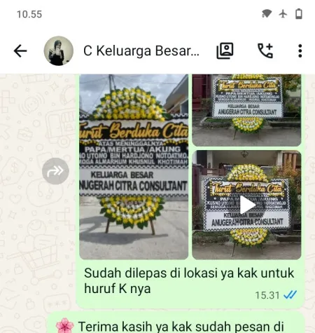 Pengiriman Papan Bunga Duka Grobogan